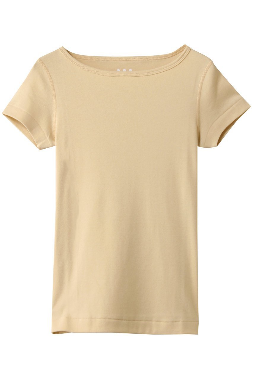 【スリー ドッツ/three dots】のオーガニックコットン 半袖ジンジャー インテリア・キッズ・メンズ・レディースファッション・服の通販 founy(ファニー) 　ファッション　Fashion　レディースファッション　Fashion for Women　トップス・カットソー　Cut & Sew Tops　シャツ・ブラウス・オフィスカジュアル　Elegant Blouses & Button-Ups　ロングTシャツ・Tシャツ　Longline T-Shirts & Tees　カットソー・ベーシックTシャツ　Cut-and-Sewn Tops / Stretch Tees & Basics　オーガニック　Organic Cotton　コンパクト　Compact, Small Size　ショルダー　Shoulder, Shoulder Strap　ショート　Short, Short Length　ジャケット　Jacket, Outerwear　スリーブ　Sleeve, Long Sleeve / Short Sleeve　バランス　Balance, Style Balance　フィット　Fit, Slim Fit　ラウンド　Round, Round Neck　半袖　Short Sleeve, Half Sleeve　定番　Standard, Basic Item　バタークリーム|ID: prp329100004872586 ipo3291000000036342458