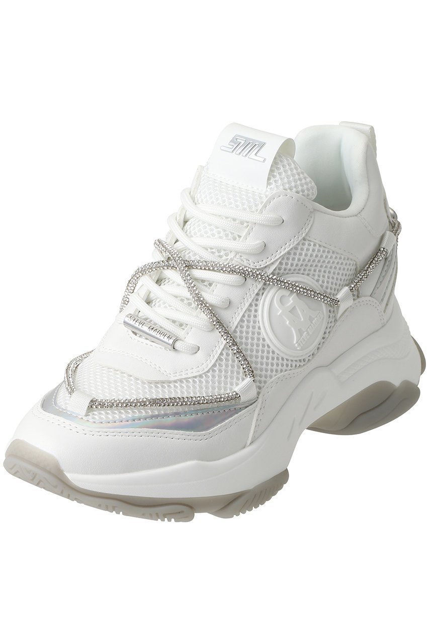 【スティーブマデン/STEVE MADDEN】のMOTOCROSS ラインストーンシューレーススニーカー インテリア・キッズ・メンズ・レディースファッション・服の通販 founy(ファニー) 　ファッション　Fashion　レディースファッション　Fashion for Women　シンプル　Simple, Minimal　ストーン　Stone, Gem-Like　スニーカー　Sneakers, Trainers　ベーシック　Basic, Essential　レース　Lace, Lace Fabric　ホワイト|ID: prp329100004872589 ipo3291000000036342484