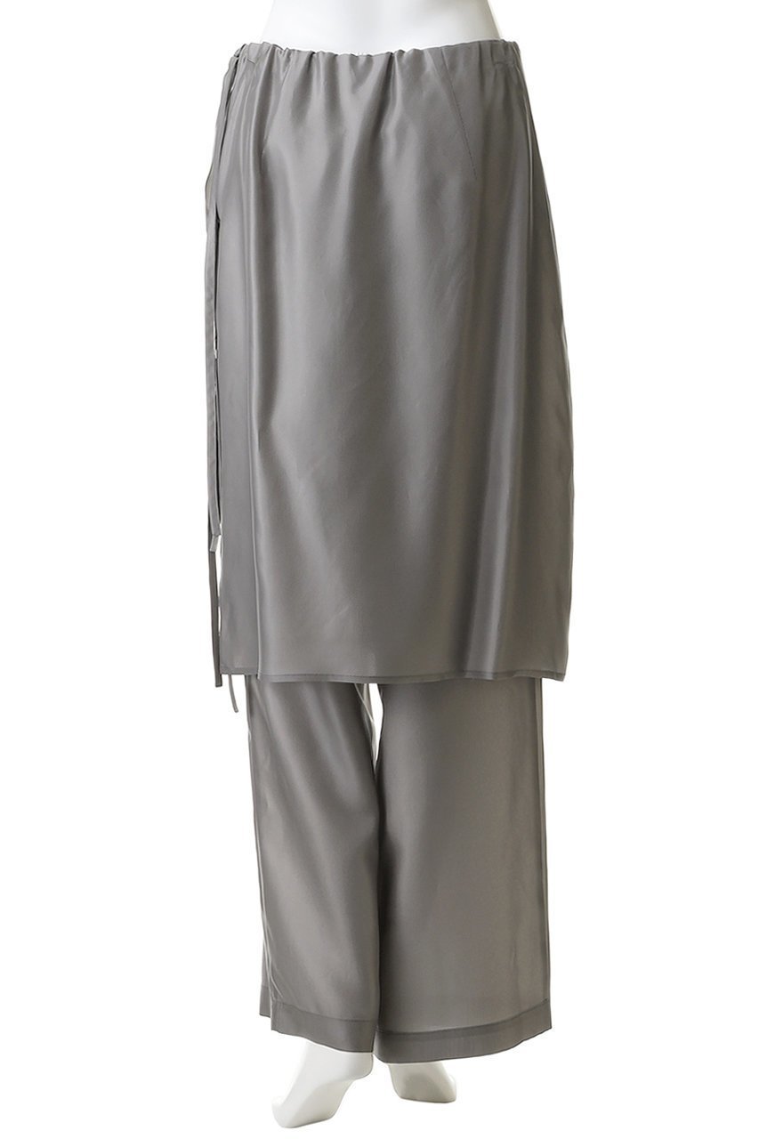 【アンスクリア/INSCRIRE】のキュプラ レイヤード パンツ 人気、トレンドファッション・服の通販 founy(ファニー) 　ファッション　Fashion　レディースファッション　Fashion for Women　パンツ　Pants & Trousers　おすすめ　Recommended / Our Picks　キュプラ　Cupro, Eco Fabric　ルーズ　Loose, Oversized　エレガント 上品　Elegant　other-4|ID: prp329100004872622 ipo3291000000036342764