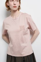 【ランバン オン ブルー/LANVIN en Bleu】のワンポイントスクエアロゴTシャツ ピンク|ID: prp329100004872625 ipo3291000000036342782