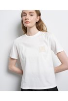 【ランバン オン ブルー/LANVIN en Bleu】のワンポイントスクエアロゴTシャツ オフ|ID: prp329100004872625 ipo3291000000036342784