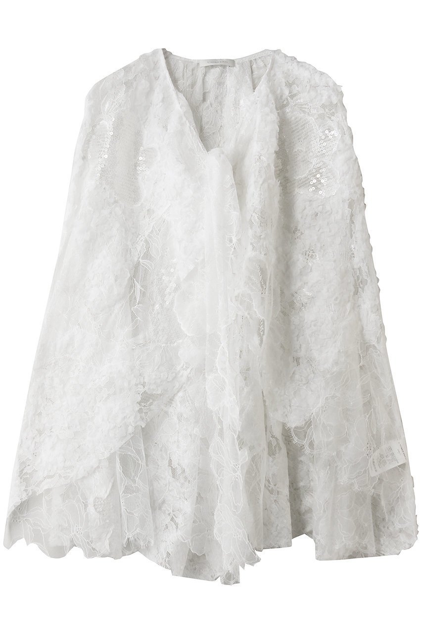 【カナコ サカイ/KANAKO SAKAI】のレース パッチワーク ケープ 人気、トレンドファッション・服の通販 founy(ファニー) ファッション Fashion レディースファッション Fashion for Women トップス・カットソー Cut & Sew Tops シャツ・ブラウス・オフィスカジュアル Elegant Blouses & Button-Ups エレガント 上品 Elegant スリーブ Sleeve, Long Sleeve / Short Sleeve デニム Denim, Jeans Material ドレス Dress, One-Piece パッチワーク Patchwork, Mixed Fabric レース Lace, Lace Fabric ロング Long, Long-Length other-1|ID: prp329100004872639 ipo3291000000036342893