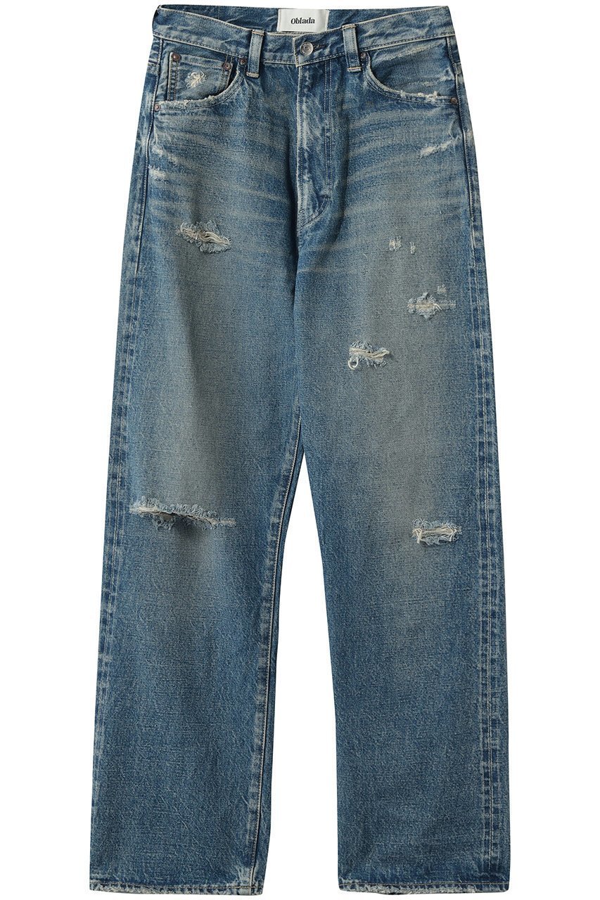 【オブラダ/Oblada】の1938 クラッシュデニムパンツ 人気、トレンドファッション・服の通販 founy(ファニー) 　ファッション　Fashion　レディースファッション　Fashion for Women　パンツ　Pants & Trousers　デニムパンツ・ジーンズ・美脚デニム　Denim Jeans & Pants　クラッシュ　Distressed, Crashed Style　シンプル　Simple, Minimal　デニム　Denim, Jeans Material　ワイド　Wide, Wide Fit　定番　Standard, Basic Item　 other-1|ID: prp329100004872640 ipo3291000000036342902