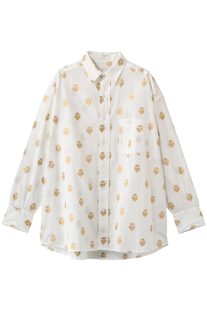 【クチュールドアダム/COUTURE D'ADAM】のストロベリーハートビッグシャツ インテリア・キッズ・メンズ・レディースファッション・服の通販 founy(ファニー) https://founy.com/ ファッション Fashion レディースファッション Fashion for Women トップス・カットソー Cut & Sew Tops シャツ・ブラウス・オフィスカジュアル Elegant Blouses & Button-Ups インド Indian Textile スリーブ Sleeve, Long Sleeve / Short Sleeve ビッグ Big, Oversized モチーフ Motif, Design Theme ロング Long, Long-Length エレガント 上品 Elegant |ID: prp329100004872649 ipo3291000000036342967