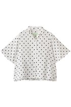 【クチュールドアダム/COUTURE D'ADAM】のポルカドットオープンカラーシャツ ホワイト×ブラック|ID: prp329100004872651 ipo3291000000036342983