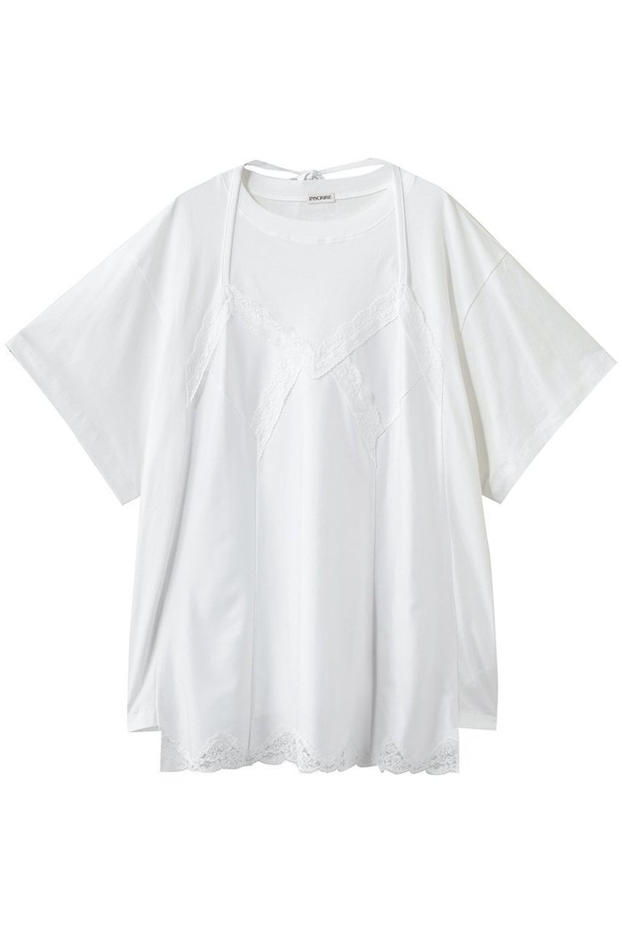【アンスクリア/INSCRIRE】のHybrid ランジェリー Tシャツ インテリア・キッズ・メンズ・レディースファッション・服の通販 founy(ファニー) https://founy.com/ ファッション Fashion レディースファッション Fashion for Women 下着・ランジェリー Lingerie & Intimates その他ランジェリー・インナーアイテム Other Lingerie / Intimates トップス・カットソー Cut & Sew Tops ショート Short, Short Length ジャケット Jacket, Outerwear スリーブ Sleeve, Long Sleeve / Short Sleeve フェミニン Feminine, Girly フレア Flare, Flared ランジェリー Lingerie, Intimate Wear リボン Ribbon, Bow ワイド Wide, Wide Fit |ID: prp329100004872656 ipo3291000000036343017