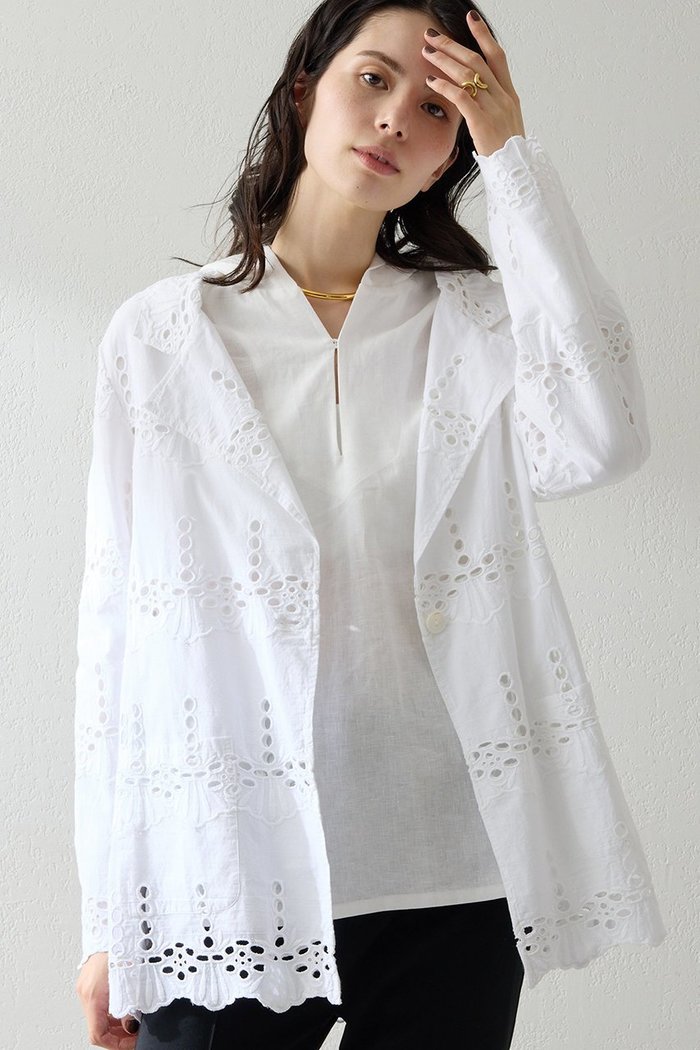 【ウィムガゼット/Whim Gazette】のレースジャケット インテリア・キッズ・メンズ・レディースファッション・服の通販 founy(ファニー) https://founy.com/ ファッション Fashion レディースファッション Fashion for Women アウター Coat / Outerwear Collection レディースジャケット・軽アウター Jackets アイレット Eyelet Lace インド Indian Textile クール Cool, Chic ジャケット Jacket, Outerwear レース Lace, Lace Fabric ワーク Workwear, Utility Style 夏 Summer 春 Spring S/S・春夏 SS, Spring/Summer, Warm Season 羽織 Haori, Light Jacket |ID: prp329100004872659 ipo3291000000036343039