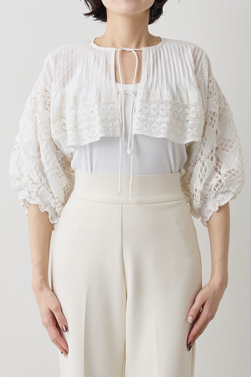 【ウィムガゼット/Whim Gazette】のボレロブラウス 人気、トレンドファッション・服の通販 founy(ファニー) 　ファッション　Fashion　レディースファッション　Fashion for Women　アウター　Coat / Outerwear Collection　ボレロ・ショート丈ジャケット / ドレス羽織りに　Boleros & Short Jackets　トップス・カットソー　Cut & Sew Tops　シャツ・ブラウス・オフィスカジュアル　Elegant Blouses & Button-Ups　おすすめ　Recommended / Our Picks　インド　Indian Textile　クール　Cool, Chic　スリーブ　Sleeve, Long Sleeve / Short Sleeve　バランス　Balance, Style Balance　ボレロ　Bolero, Short Cardigan　ミックス　Mix, Mixed Style　レース　Lace, Lace Fabric　ロング　Long, Long-Length　other-6|ID: prp329100004872661 ipo3291000000036343064