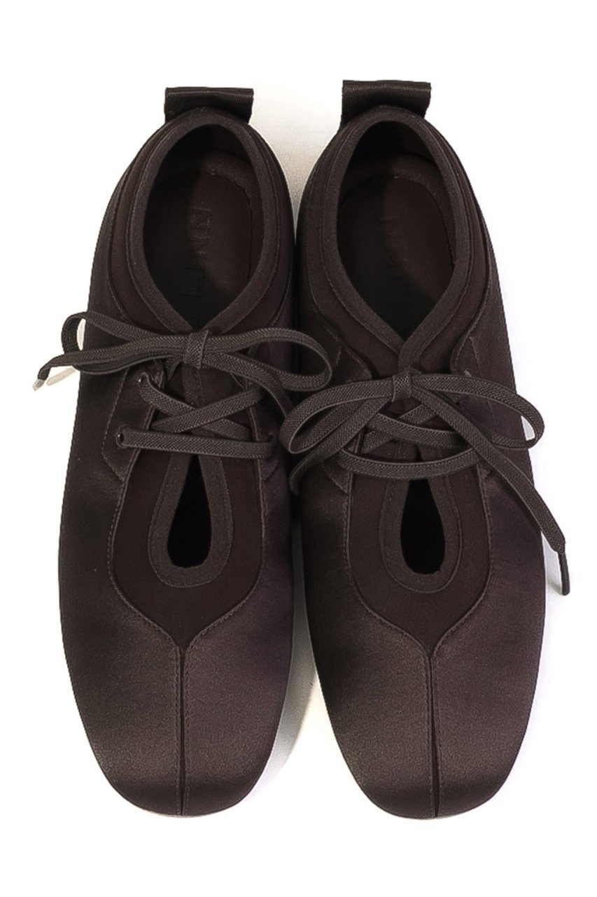 【ダニエラ アンド ジェマ/Daniella & GEMMA】のバレエスニーカー インテリア・キッズ・メンズ・レディースファッション・服の通販 founy(ファニー) 　ファッション　Fashion　レディースファッション　Fashion for Women　クッション　Cushion, Throw Pillow　サテン　Satin, Glossy Fabric　シューズ　Shoes, Footwear　スニーカー　Sneakers, Trainers　スーツ　Suit, Formalwear　バレエ　Ballet, Ballet Style　レース　Lace, Lace Fabric　夏　Summer　新作・新入荷　New Arrivals / New In　春　Spring　S/S・春夏　SS, Spring/Summer, Warm Season　ダークブラウンサテン|ID: prp329100004872664 ipo3291000000036343087