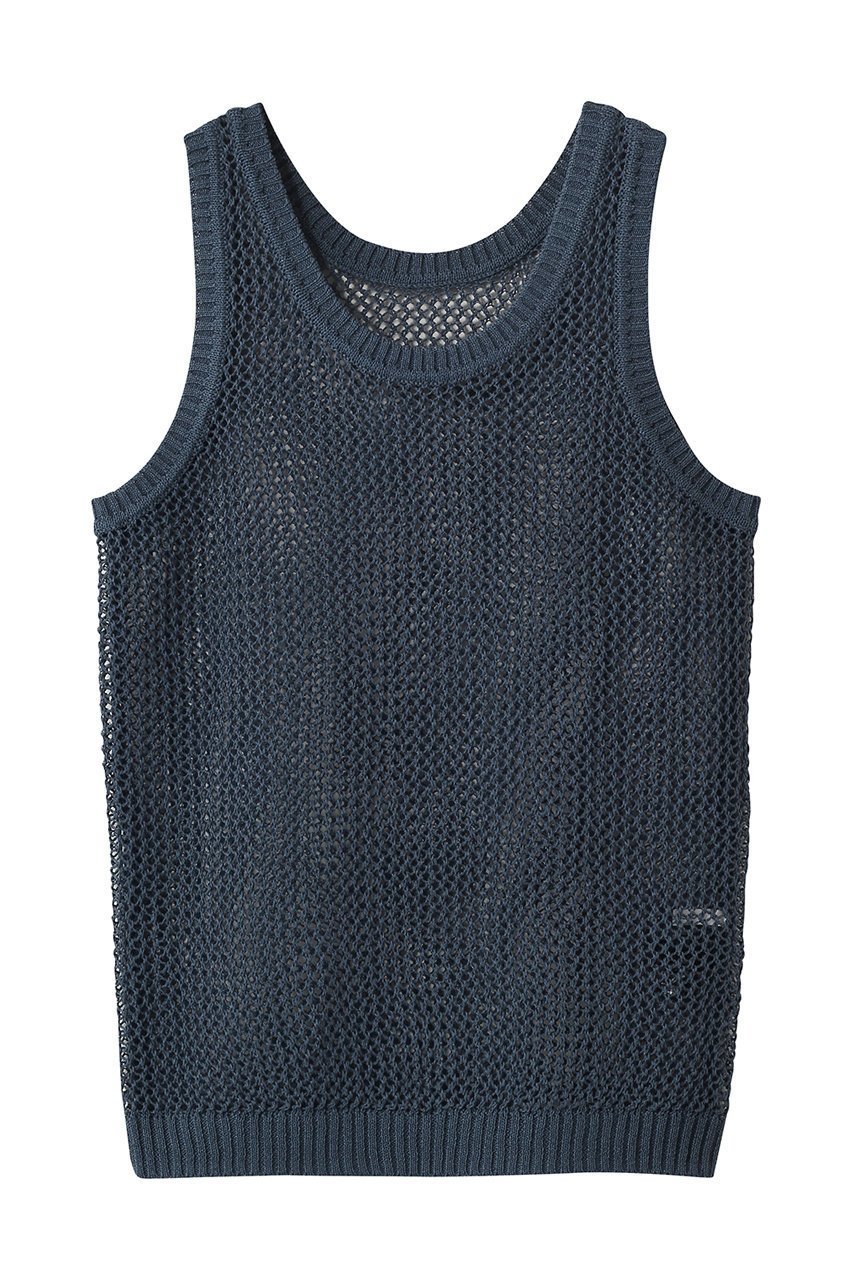 【ミディウミソリッド/MIDIUMISOLID】のmesh tank P/O プルオーバー インテリア・キッズ・メンズ・レディースファッション・服の通販 founy(ファニー) 　ファッション　Fashion　レディースファッション　Fashion for Women　トップス・カットソー　Cut & Sew Tops　ニット　Knit Tops & Sweaters　カジュアルプルオーバー・ニットトップス　Pullovers & Knit Tops / Casual Pullovers　カットソー　Cut and Sewn Top　スポーティ　Sporty, Casual Athletic　タンク　Tank Top, Sleeveless Top　トレンド　Trend, Trending Now　ベスト　Vest, Waistcoat　メッシュ　Mesh, Net Fabric　夏　Summer　春　Spring　navy|ID: prp329100004872670 ipo3291000000036892813