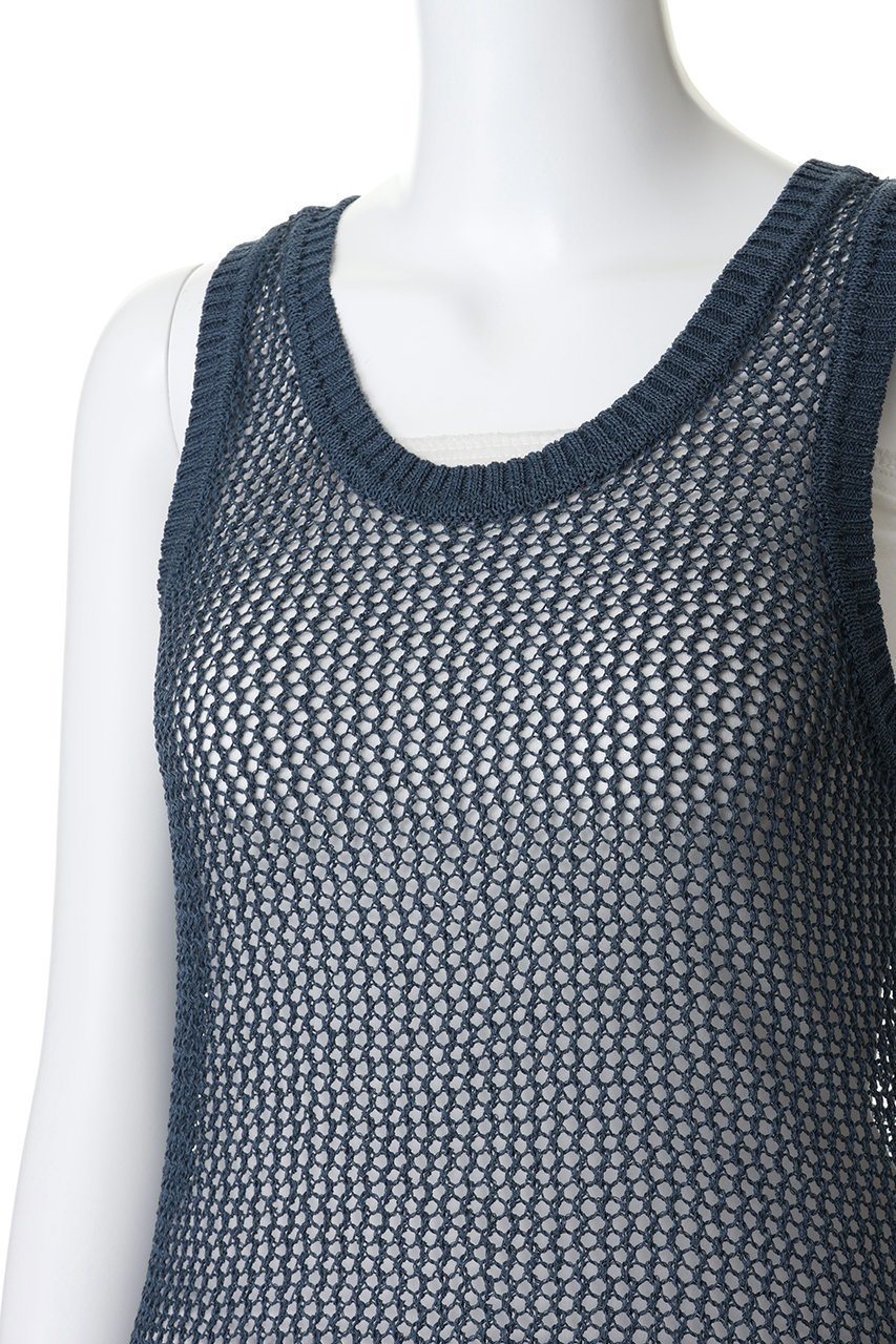 【ミディウミソリッド/MIDIUMISOLID】のmesh tank P/O プルオーバー 人気、トレンドファッション・服の通販 founy(ファニー) 　ファッション　Fashion　レディースファッション　Fashion for Women　トップス・カットソー　Cut & Sew Tops　ニット　Knit Tops & Sweaters　カジュアルプルオーバー・ニットトップス　Pullovers & Knit Tops / Casual Pullovers　カットソー　Cut and Sewn Top　スポーティ　Sporty, Casual Athletic　タンク　Tank Top, Sleeveless Top　トレンド　Trend, Trending Now　ベスト　Vest, Waistcoat　メッシュ　Mesh, Net Fabric　夏　Summer　春　Spring　other-5|ID: prp329100004872670 ipo3291000000036892819