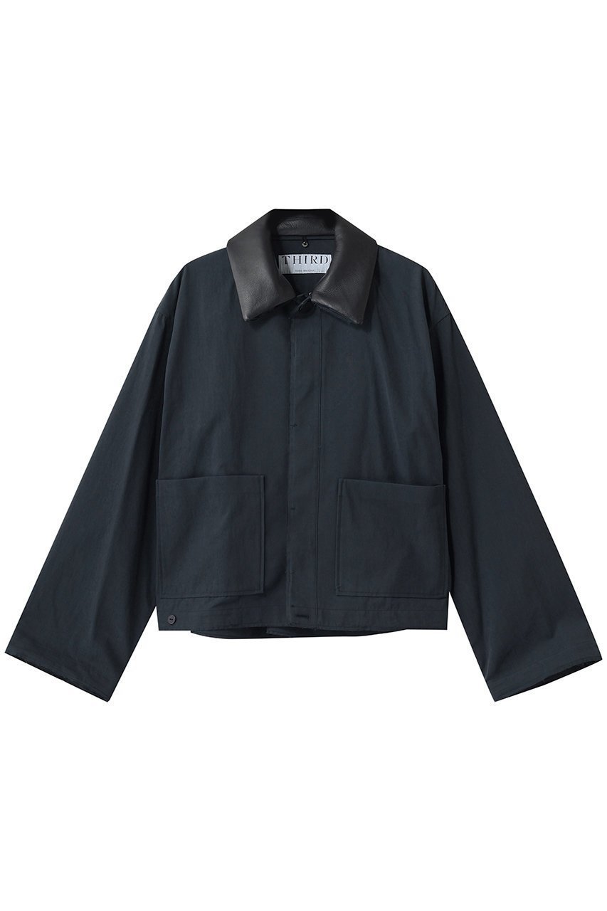 【サードマガジン/THIRD MAGAZINE】のレザーカラーカバーオール インテリア・キッズ・メンズ・レディースファッション・服の通販 founy(ファニー) 　ファッション　Fashion　レディースファッション　Fashion for Women　アウター　Coat / Outerwear Collection　レディースジャケット・軽アウター　Jackets　コンパクト　Compact, Small Size　ジャケット　Jacket, Outerwear　バランス　Balance, Style Balance　ネイビー|ID: prp329100004872673 ipo3291000000036892825