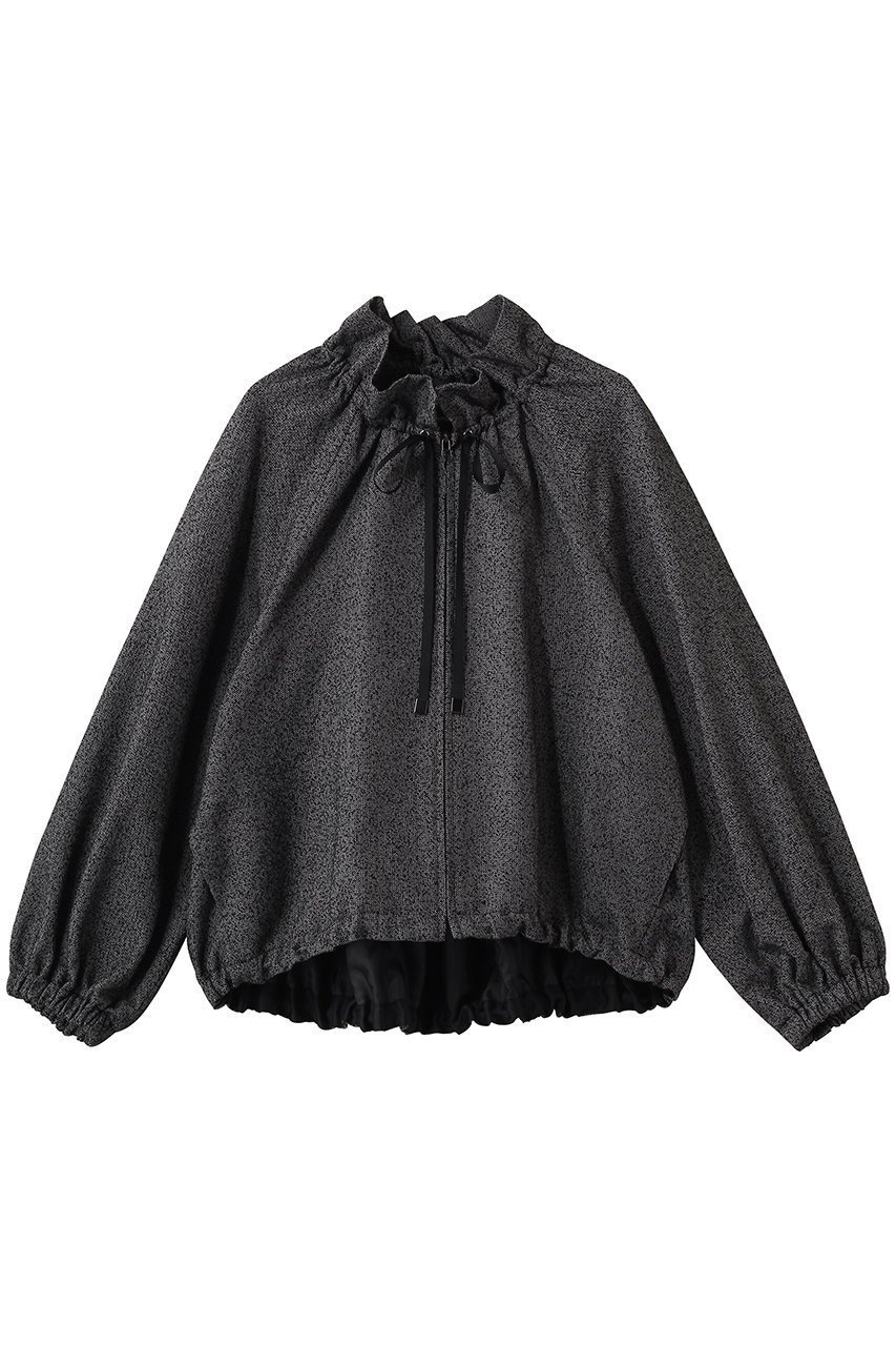 【アルアバイル/allureville】のスラブツィードギャザーBO インテリア・キッズ・メンズ・レディースファッション・服の通販 founy(ファニー) 　ファッション　Fashion　レディースファッション　Fashion for Women　アウター　Coat / Outerwear Collection　レディースジャケット・軽アウター　Jackets　ブルゾンジャケット・スポーティアウター　Blouson Jackets　ギャザー　Gathered, Ruffled　ジャケット　Jacket, Outerwear　ツイード　Twill, Twill Weave　バランス　Balance, Style Balance　フォルム　Silhouette, Form　ブルゾン　Blouson, Bomber Jacket　エレガント 上品　Elegant　ブラック|ID: prp329100004872676 ipo3291000000036343186