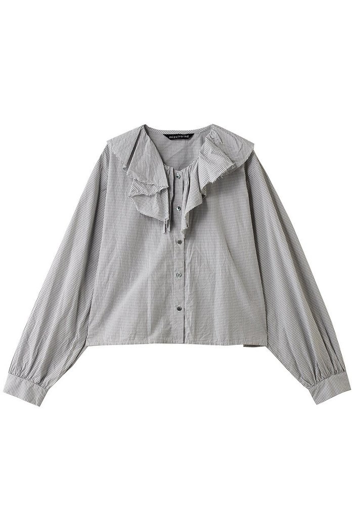 【ミズイロ インド/mizuiro ind】のcheck frill gather collar shirt シャツ インテリア・キッズ・メンズ・レディースファッション・服の通販 founy(ファニー) https://founy.com/ ファッション Fashion レディースファッション Fashion for Women トップス・カットソー Cut & Sew Tops シャツ・ブラウス・オフィスカジュアル Elegant Blouses & Button-Ups インナー Innerwear ギンガム Gingham, Gingham Fabric ジャケット Jacket, Outerwear スウェット / スエット Sweatshirt, Sweatwear スリーブ Sleeve, Long Sleeve / Short Sleeve チェック Check, Plaid, Tartan バランス Balance, Style Balance フェミニン Feminine, Girly フリル Frill, Ruffle ロング Long, Long-Length |ID: prp329100004872678 ipo3291000000036343205