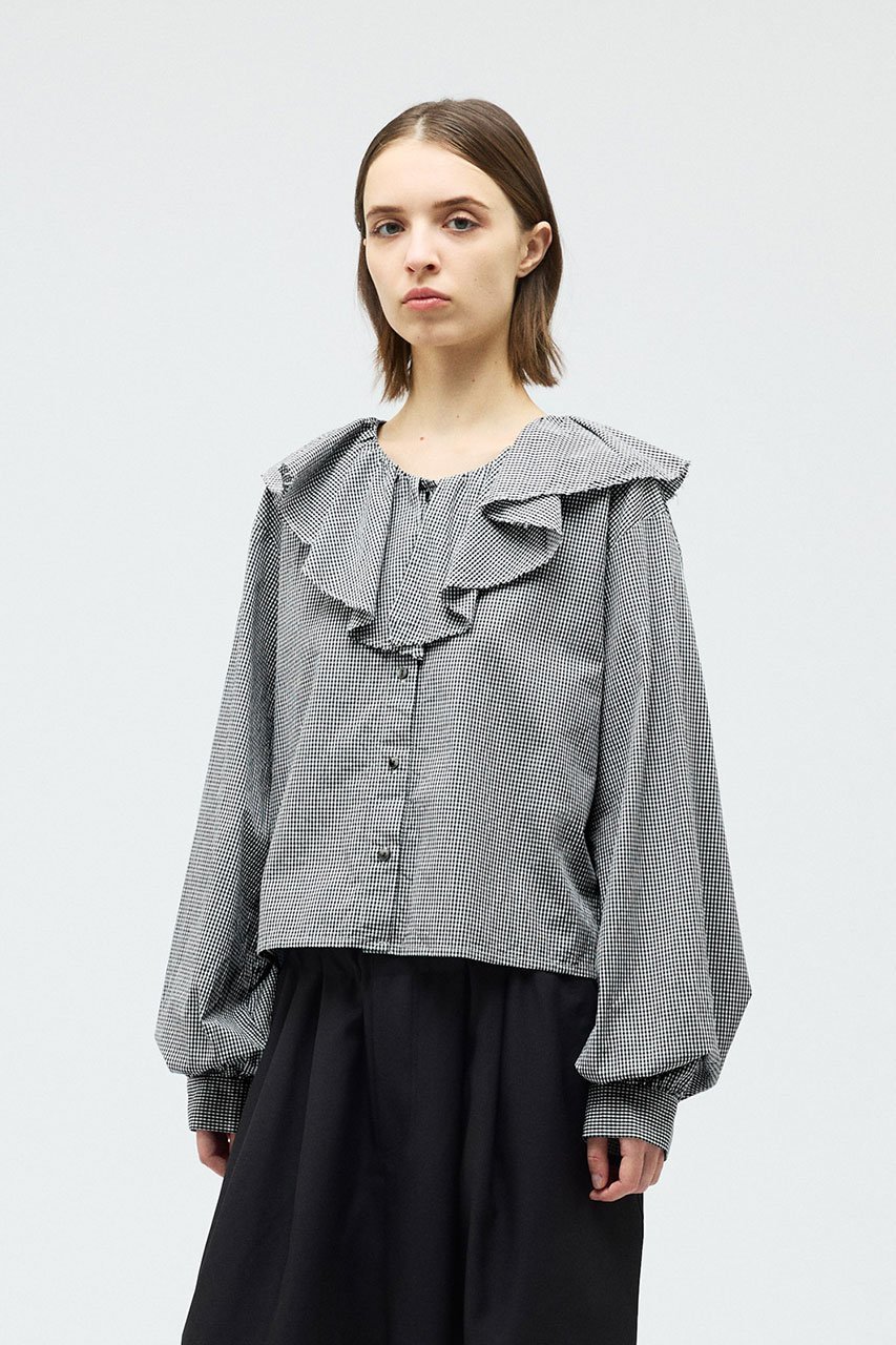 【ミズイロ インド/mizuiro ind】のcheck frill gather collar shirt シャツ 人気、トレンドファッション・服の通販 founy(ファニー) ファッション Fashion レディースファッション Fashion for Women トップス・カットソー Cut & Sew Tops シャツ・ブラウス・オフィスカジュアル Elegant Blouses & Button-Ups インナー Innerwear ギンガム Gingham, Gingham Fabric ジャケット Jacket, Outerwear スウェット / スエット Sweatshirt, Sweatwear スリーブ Sleeve, Long Sleeve / Short Sleeve チェック Check, Plaid, Tartan バランス Balance, Style Balance フェミニン Feminine, Girly フリル Frill, Ruffle ロング Long, Long-Length other-8|ID: prp329100004872678 ipo3291000000036343214