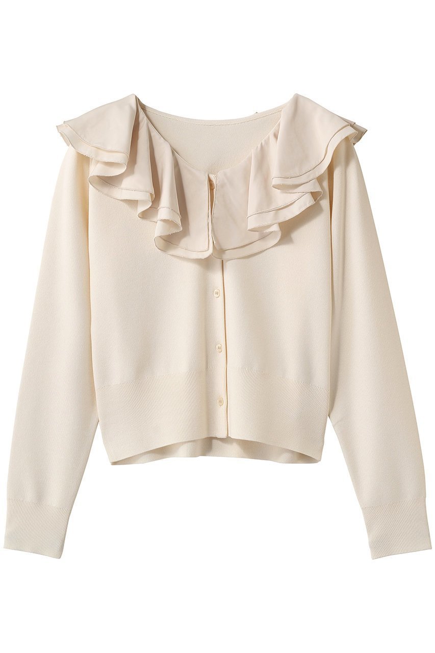 【ティアラ/Tiara】のフリルカラーカーディガン インテリア・キッズ・メンズ・レディースファッション・服の通販 founy(ファニー) ファッション Fashion レディースファッション Fashion for Women トップス・カットソー Cut & Sew Tops ニット Knit Tops & Sweaters カーディガン・羽織り Layered Style Cardigans カーディガン Cardigan, Knitwear フリル Frill, Ruffle フロント Front, Front Design アイボリー|ID: prp329100004872683 ipo3291000000036343250