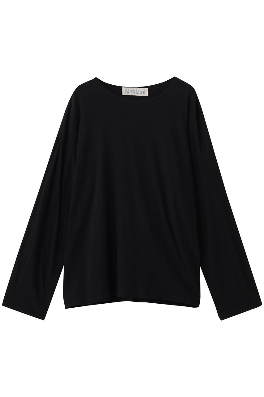 【ミディウミ/MidiUmi】のsheer wide PO プルオーバー インテリア・キッズ・メンズ・レディースファッション・服の通販 founy(ファニー) 　ファッション　Fashion　レディースファッション　Fashion for Women　トップス・カットソー　Cut & Sew Tops　シャツ・ブラウス・オフィスカジュアル　Elegant Blouses & Button-Ups　ロングTシャツ・Tシャツ　Longline T-Shirts & Tees　カジュアルプルオーバー・ニットトップス　Pullovers & Knit Tops / Casual Pullovers　カットソー・ベーシックTシャツ　Cut-and-Sewn Tops / Stretch Tees & Basics　シアー　Sheer, See-Through　シンプル　Simple, Minimal　スリーブ　Sleeve, Long Sleeve / Short Sleeve　ロング　Long, Long-Length　black|ID: prp329100004872689 ipo3291000000036343295