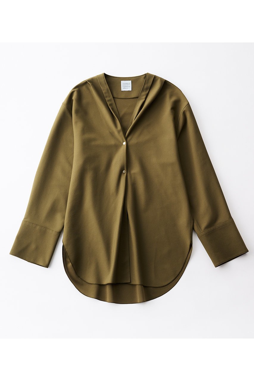 【グッド ピープル グッド ステッチング グッド プロダクト/GOOD PEOPLE GOOD STITCHING GOOD PRODUCT】のノーカラー イージー シャツジャケット インテリア・キッズ・メンズ・レディースファッション・服の通販 founy(ファニー) ファッション Fashion レディースファッション Fashion for Women アウター Coat / Outerwear Collection レディースジャケット・軽アウター Jackets おすすめ Recommended / Our Picks キュプラ Cupro, Eco Fabric ジャケット Jacket, Outerwear セットアップ Set-Up, Coordinated Outfit ドット Polka Dot, Dot Pattern 夏 Summer 春 Spring S/S・春夏 SS, Spring/Summer, Warm Season ライトブラウン|ID: prp329100004872691 ipo3291000000036343310