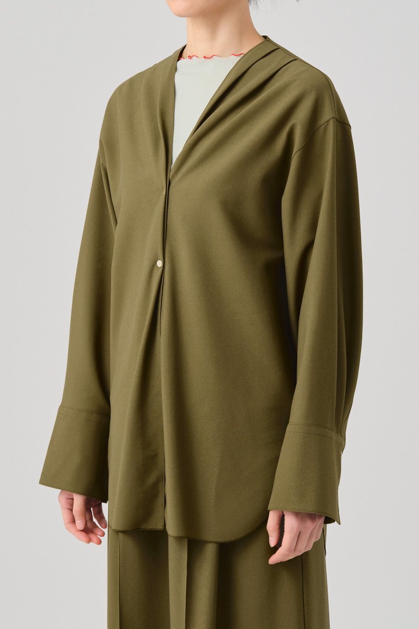 【グッド ピープル グッド ステッチング グッド プロダクト/GOOD PEOPLE GOOD STITCHING GOOD PRODUCT】のノーカラー イージー シャツジャケット 人気、トレンドファッション・服の通販 founy(ファニー) ファッション Fashion レディースファッション Fashion for Women アウター Coat / Outerwear Collection レディースジャケット・軽アウター Jackets おすすめ Recommended / Our Picks キュプラ Cupro, Eco Fabric ジャケット Jacket, Outerwear セットアップ Set-Up, Coordinated Outfit ドット Polka Dot, Dot Pattern 夏 Summer 春 Spring S/S・春夏 SS, Spring/Summer, Warm Season other-4|ID: prp329100004872691 ipo3291000000036343313