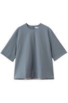 【エブール/ebure】のソフトツイストポンチ バイカラースリーブTブラウス ブルー×ライトグレー|ID: prp329100004872714 ipo3291000000036343480