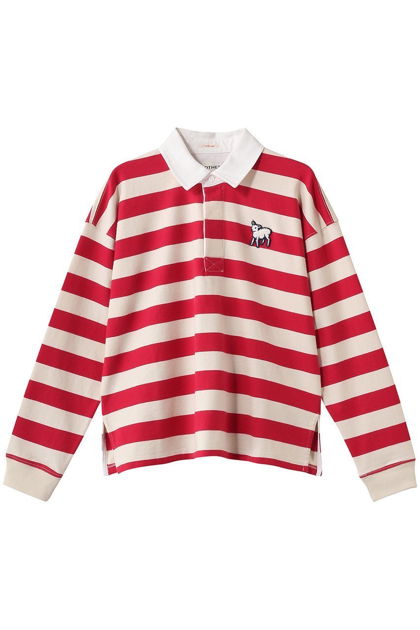 【マザー/MOTHER】のTHE BOXY MATCH ラムモチーフ ボーダー ポロカラートップス (GOR) 人気、トレンドファッション・服の通販 founy(ファニー) ファッション Fashion レディースファッション Fashion for Women トップス・カットソー Cut & Sew Tops シャツ・ブラウス・オフィスカジュアル Elegant Blouses & Button-Ups ポロシャツ・きれいめカジュアル Smart-Casual Polo Tops バランス Balance, Style Balance パッチ Patch, Appliqué ボーダー Border, Stripe ポロシャツ Polo Shirt, Collared Tee モチーフ Motif, Design Theme 新作・新入荷 New Arrivals / New In other-1|ID: prp329100004872722 ipo3291000000036343547