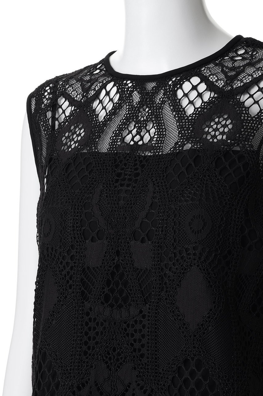 【ドメル/DOMELLE】のジオメトリック レース ブラウス 人気、トレンドファッション・服の通販 founy(ファニー) 　ファッション　Fashion　レディースファッション　Fashion for Women　トップス・カットソー　Cut & Sew Tops　キャミソール&ノースリーブ　Camisoles & Sleeveless Tops　シャツ・ブラウス・オフィスカジュアル　Elegant Blouses & Button-Ups　インナー　Innerwear　キャミソール　Camisole, Spaghetti Strap Top　ジャケット　Jacket, Outerwear　セットアップ　Set-Up, Coordinated Outfit　ネップ　Nepp, Slub Yarn　ノースリーブ　Sleeveless, No-Sleeve　ブルゾン　Blouson, Bomber Jacket　モチーフ　Motif, Design Theme　レース　Lace, Lace Fabric　新作・新入荷　New Arrivals / New In　other-5|ID: prp329100004872728 ipo3291000000036343600