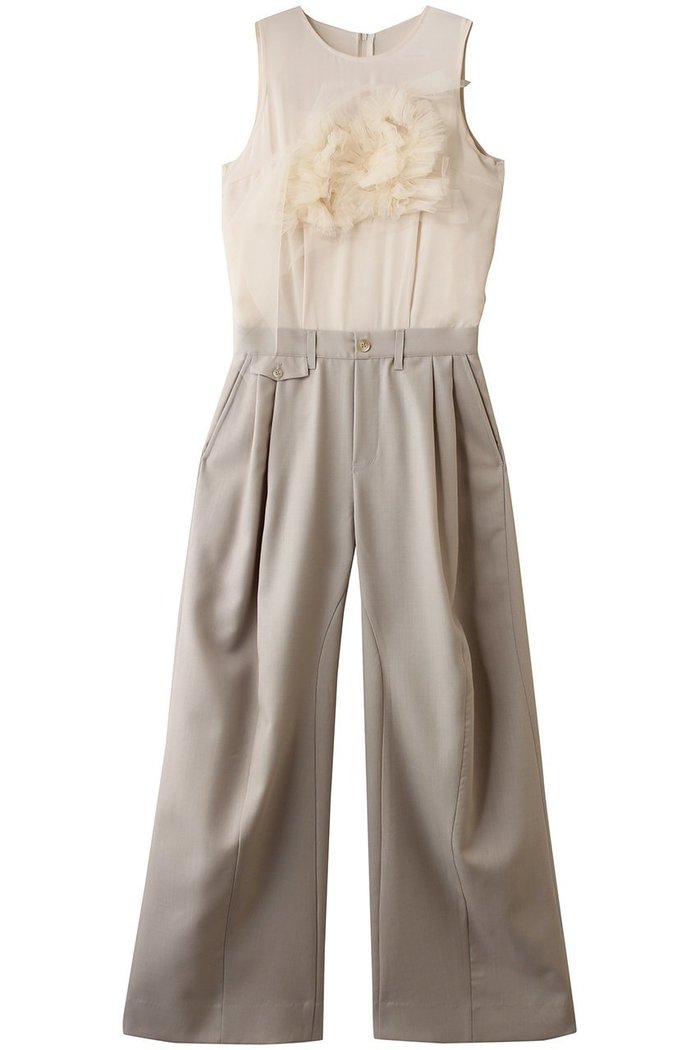 【チカ キサダ/CHIKA KISADA】のチュール デザイン コンビネゾン インテリア・キッズ・メンズ・レディースファッション・服の通販 founy(ファニー) https://founy.com/ ファッション Fashion レディースファッション Fashion for Women パンツ Pants & Trousers コンビネゾン Jumpsuit, All-in-One チュール Tulip, Tulip Motif ドッキング Docking, Mixed Material ノースリーブ Sleeveless, No-Sleeve フェミニン Feminine, Girly |ID: prp329100004872730 ipo3291000000036343613