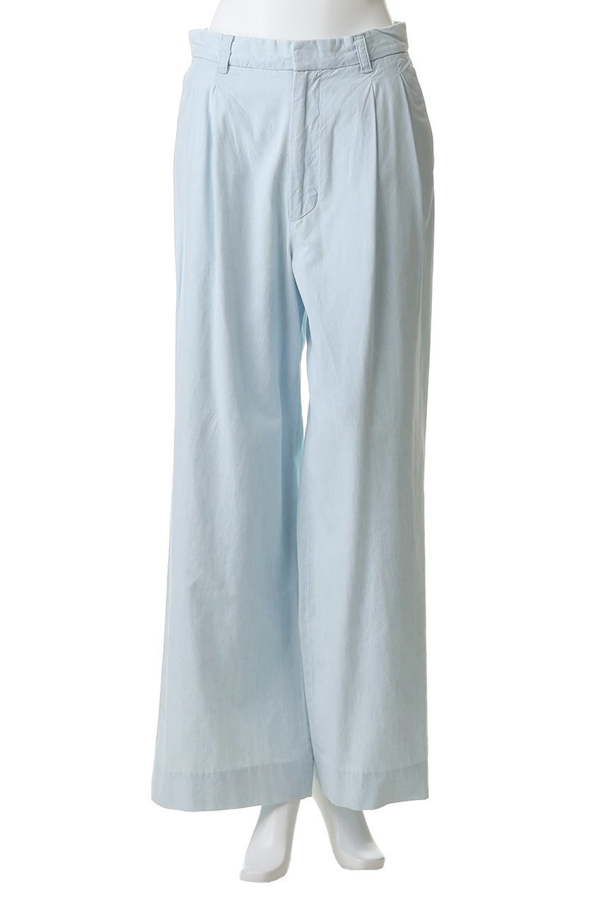 【マディソンブルー/MADISONBLUE】のPLEATED WIDE LEG PT CHAMBRAY(VW) ワイドパンツ 人気、トレンドファッション・服の通販 founy(ファニー) 　ファッション　Fashion　レディースファッション　Fashion for Women　スカート　Skirts　シャンブレー　Chambray, Denim-Like Fabric　バランス　Balance, Style Balance　ルーズ　Loose, Oversized　ワイド　Wide, Wide Fit　エレガント 上品　Elegant　再入荷　Restock / Back in Stock　other-2|ID: prp329100004872740 ipo3291000000036343701