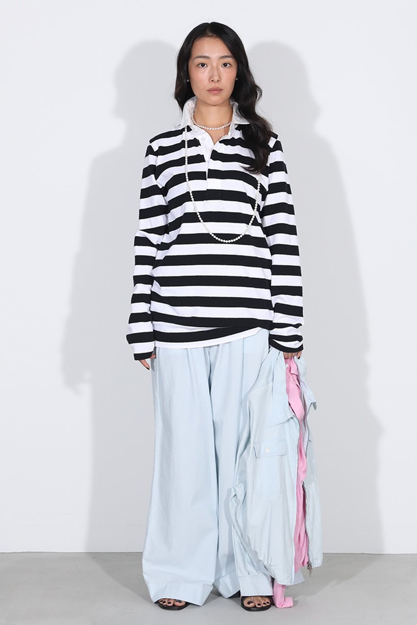 【マディソンブルー/MADISONBLUE】のPLEATED WIDE LEG PT CHAMBRAY(VW) ワイドパンツ 人気、トレンドファッション・服の通販 founy(ファニー) 　ファッション　Fashion　レディースファッション　Fashion for Women　スカート　Skirts　シャンブレー　Chambray, Denim-Like Fabric　バランス　Balance, Style Balance　ルーズ　Loose, Oversized　ワイド　Wide, Wide Fit　エレガント 上品　Elegant　再入荷　Restock / Back in Stock　other-6|ID: prp329100004872740 ipo3291000000036343705
