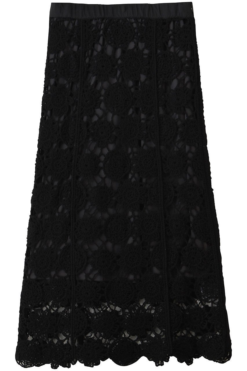 【マリリンムーン/MARILYN MOON】のクロシェニットスカート 大人の最旬トレンドファッション＆コーディネート founy(ファウニー) 　ファッション　Fashion　レディースファッション　Fashion for Women　スカート　Skirts　ロングスカート　Long Skirts / Maxi & Midi Skirts　おすすめ　Recommended / Our Picks　かぎ針　Crochet　インナー　Innerwear　キャミソール　Camisole, Spaghetti Strap Top　ジャケット　Jacket, Outerwear　ロング　Long, Long-Length　台形　A-Line, Trapezoid Shape　透かし　Cut-Out, Lacework　 other-1|ID: prp329100004872749 ipo3291000000036343767
