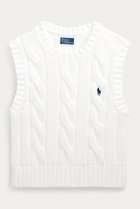 【ラルフローレン/RALPH LAUREN】の【POLO RALPH LAUREN】ケーブルニット コットン クロップド ベスト ホワイト|ID: prp329100004872755 ipo3291000000036343812
