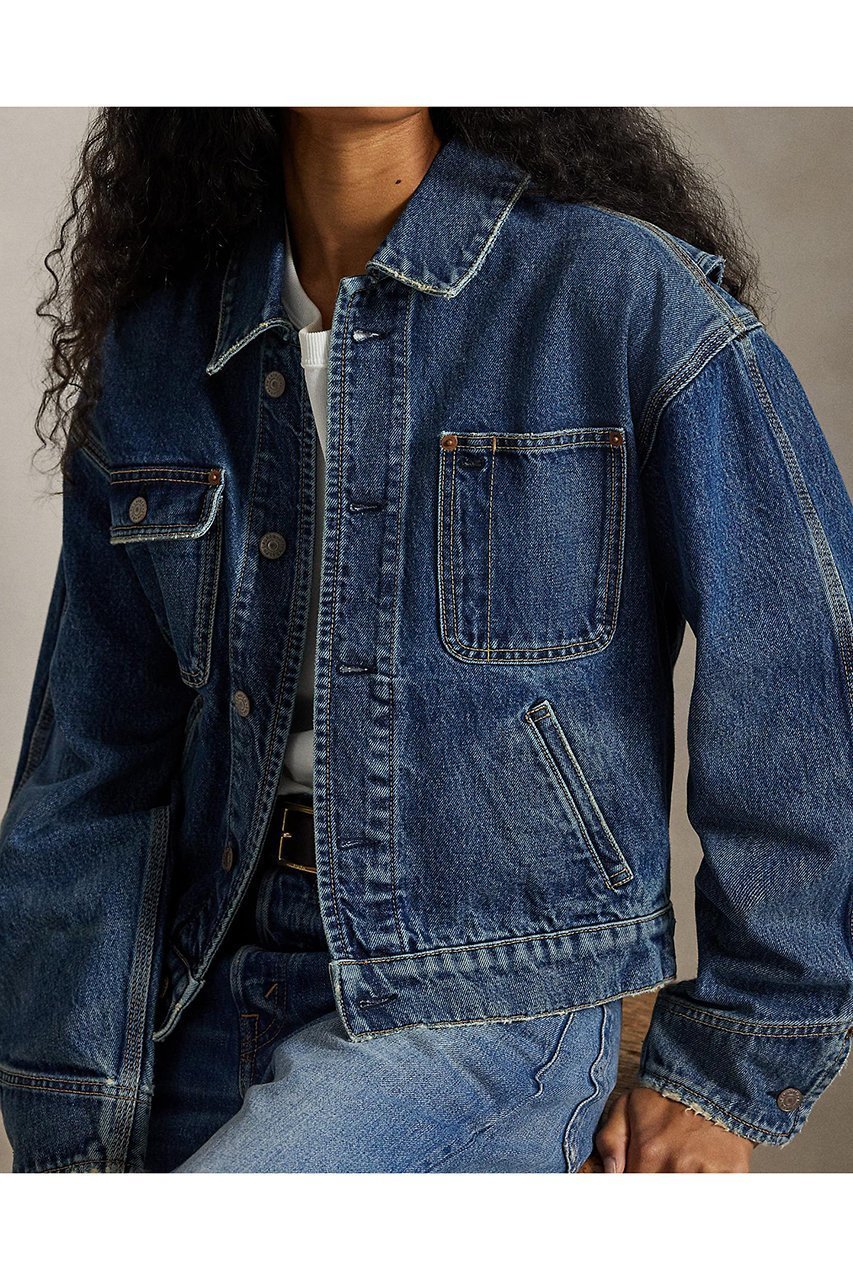 【ラルフローレン/RALPH LAUREN】の【POLO RALPH LAUREN】デニム ダンガリー ジャケット 人気、トレンドファッション・服の通販 founy(ファニー) ファッション Fashion レディースファッション Fashion for Women アウター Coat / Outerwear Collection レディースジャケット・軽アウター Jackets ブルゾンジャケット・スポーティアウター Blouson Jackets ショルダー Shoulder, Shoulder Strap ジャケット Jacket, Outerwear ダンガリー Dungaree, Chambray デニム Denim, Jeans Material ドロップ Drop Shoulder, Dropped Style バランス Balance, Style Balance パッチ Patch, Appliqué フィット Fit, Slim Fit ブルゾン Blouson, Bomber Jacket ポケット Pocket, Pocket Detail メタル Metal, Metal Parts リラックス Relax, Relaxed Fit ヴィンテージ Vintage Style 新作・新入荷 New Arrivals / New In other-3|ID: prp329100004872756 ipo3291000000036343820