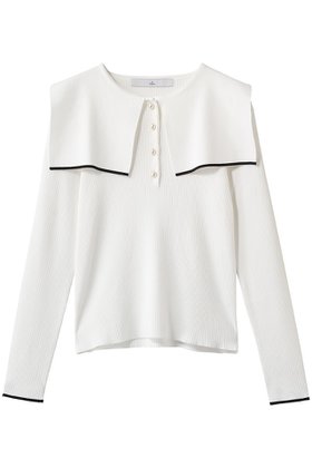 【ティアラ/Tiara】のスクエアカラーリブニット 人気、トレンドファッション・服の通販 founy(ファニー) ファッション Fashion レディースファッション Fashion for Women トップス・カットソー Cut & Sew Tops ニット Knit Tops & Sweaters カジュアルプルオーバー・ニットトップス Pullovers & Knit Tops / Casual Pullovers コンパクト Compact, Small Size ジャケット Jacket, Outerwear スクエア Square, Square Shape パール Pearl, Pearl Accent フェミニン Feminine, Girly 新作・新入荷 New Arrivals / New In |ID:prp329100004872767