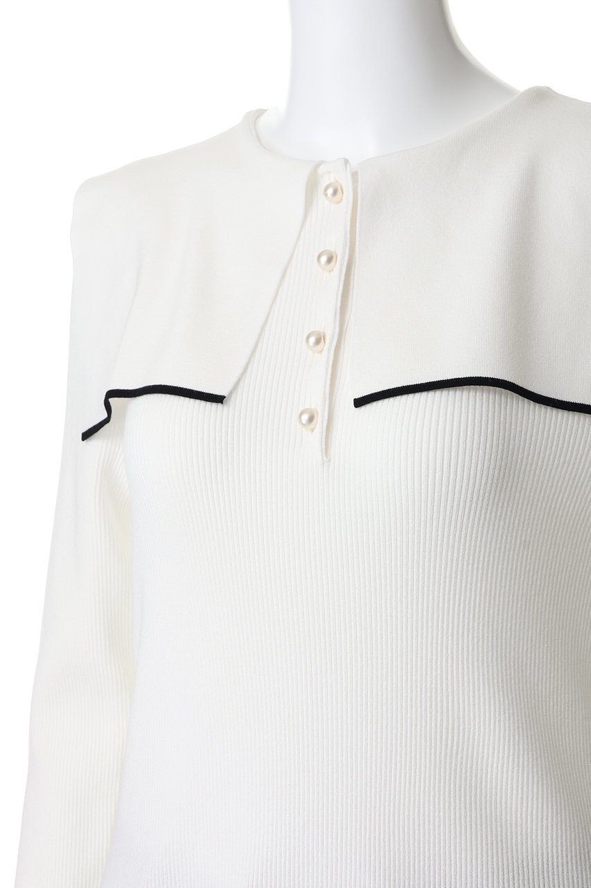 【ティアラ/Tiara】のスクエアカラーリブニット 人気、トレンドファッション・服の通販 founy(ファニー) ファッション Fashion レディースファッション Fashion for Women トップス・カットソー Cut & Sew Tops ニット Knit Tops & Sweaters カジュアルプルオーバー・ニットトップス Pullovers & Knit Tops / Casual Pullovers コンパクト Compact, Small Size ジャケット Jacket, Outerwear スクエア Square, Square Shape パール Pearl, Pearl Accent フェミニン Feminine, Girly 新作・新入荷 New Arrivals / New In other-5|ID: prp329100004872767 ipo3291000000036343948