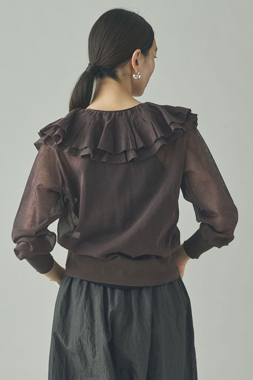 【カレンソロジー/Curensology】のラッフルニットカーディガン 人気、トレンドファッション・服の通販 founy(ファニー) ファッション Fashion レディースファッション Fashion for Women トップス・カットソー Cut & Sew Tops ニット Knit Tops & Sweaters カーディガン・羽織り Layered Style Cardigans カーディガン Cardigan, Knitwear フロント Front, Front Design ラッフル Ruffle, Frill 再入荷 Restock / Back in Stock other-4|ID: prp329100004872773 ipo3291000000036344033