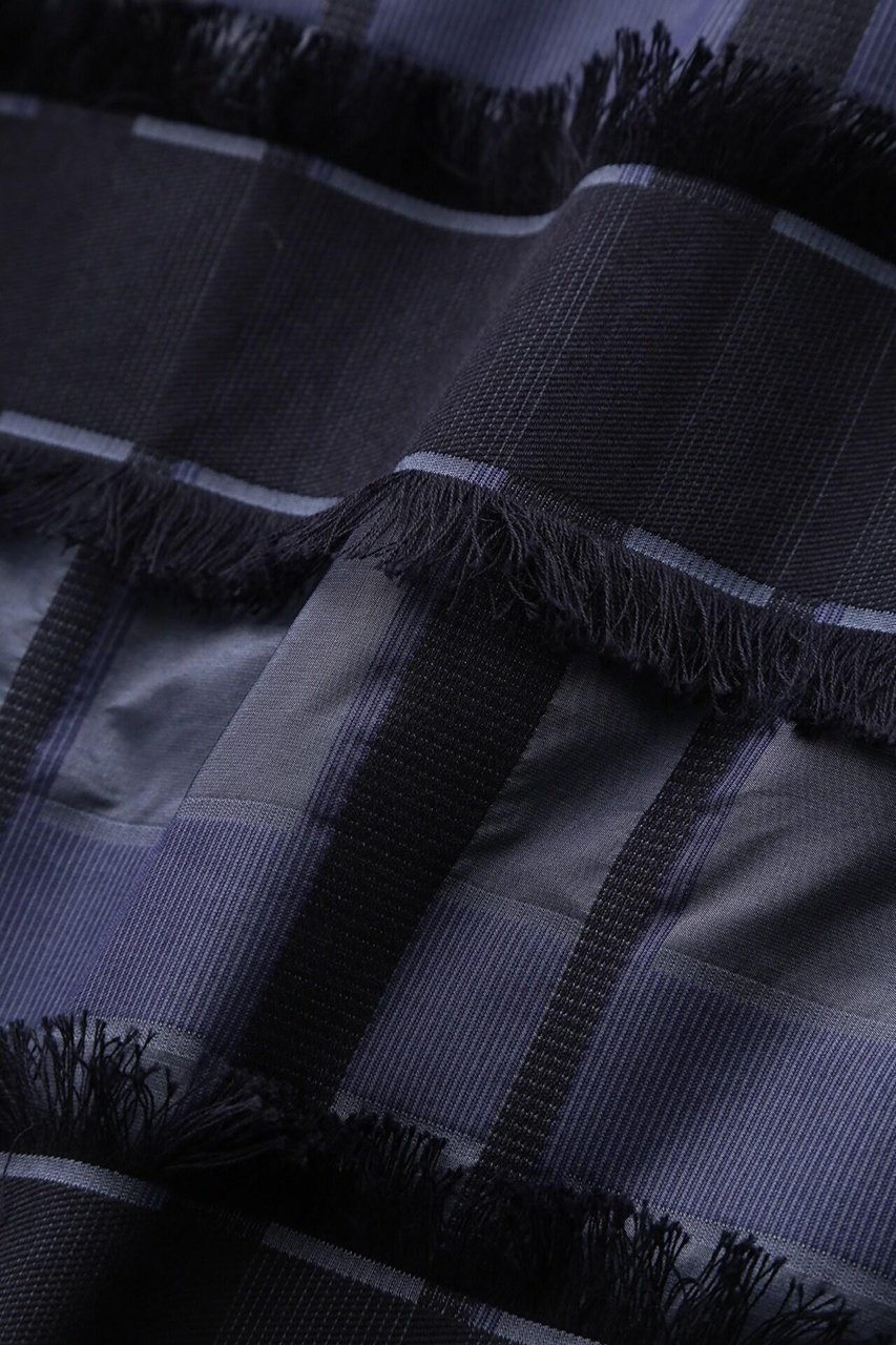 【ヒューエルミュージアム/hueLe Museum】の【hLM】チェックジャガードワンピース 人気、トレンドファッション・服の通販 founy(ファニー) 　ファッション　Fashion　レディースファッション　Fashion for Women　ワンピース　Dresses　チュニック　Tunic Tops & Dresses　ジャカード／ジャガード　Jacquard, Woven Pattern　タフタ　Taffeta, Structured Fabric　チュニック　Tunic, Long Top　フロント　Front, Front Design　ラウンド　Round, Round Neck　ロング　Long, Long-Length　other-4|ID: prp329100004872776 ipo3291000000036344089