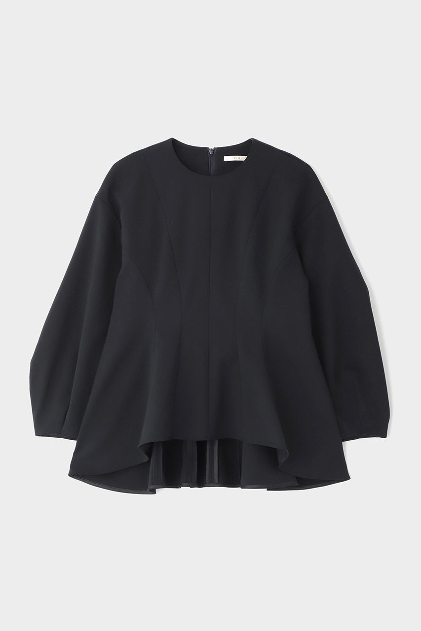 【ル フィル/LE PHIL】のダブルクロスストレッチブラウス インテリア・キッズ・メンズ・レディースファッション・服の通販 founy(ファニー) 　ファッション　Fashion　レディースファッション　Fashion for Women　トップス・カットソー　Cut & Sew Tops　シャツ・ブラウス・オフィスカジュアル　Elegant Blouses & Button-Ups　おすすめ　Recommended / Our Picks　なめらか　Smooth, Silky Texture　スリーブ　Sleeve, Long Sleeve / Short Sleeve　セットアップ　Set-Up, Coordinated Outfit　フレア　Flare, Flared　ロング　Long, Long-Length　エレガント 上品　Elegant　ブラック|ID: prp329100004872787 ipo3291000000036344262