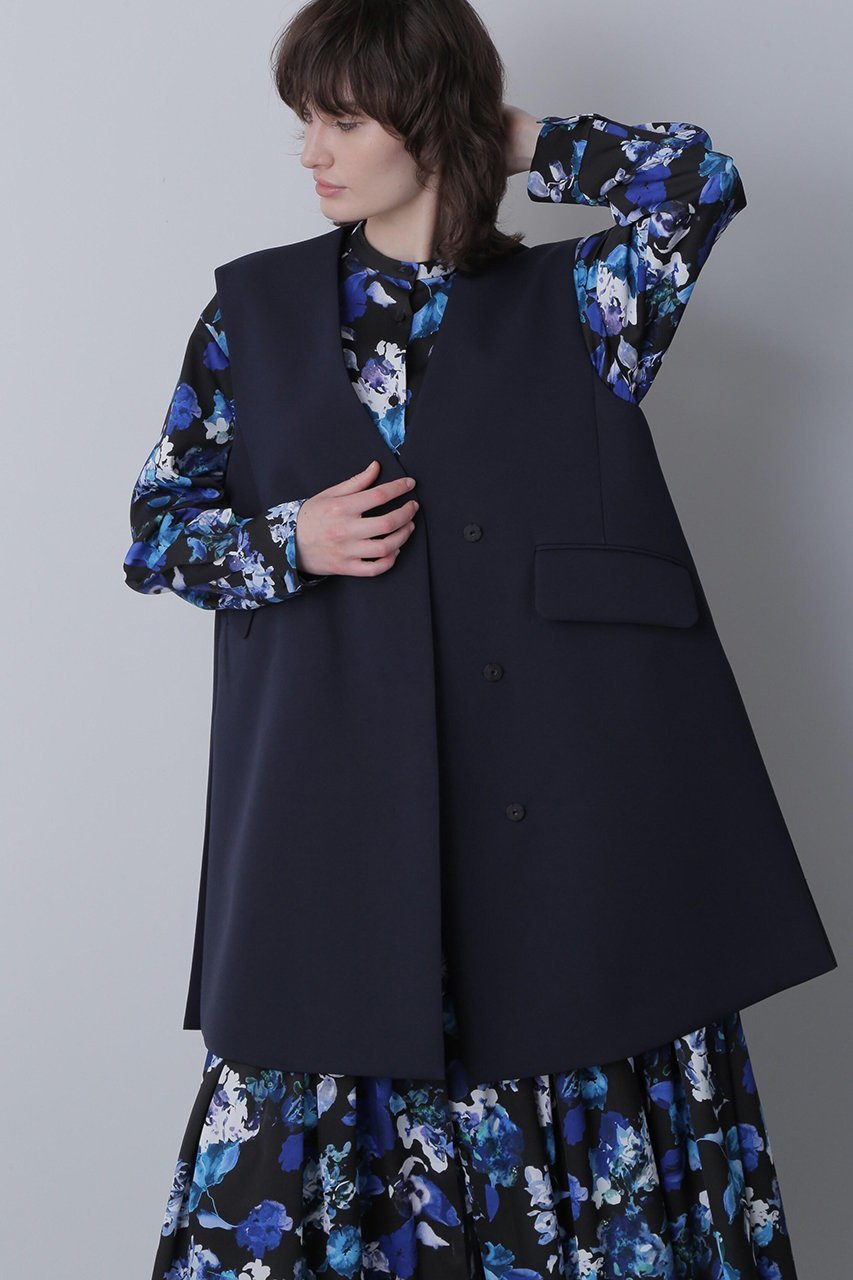 【ヒューエルミュージアム/hueLe Museum】の【hLM】トリプルクロスマトラッセジレ インテリア・キッズ・メンズ・レディースファッション・服の通販 founy(ファニー) ファッション Fashion レディースファッション Fashion for Women アウター Coat / Outerwear Collection レディースジャケット・軽アウター Jackets ジャケット Jacket, Outerwear トリプル Triple, Three Layers フォルム Silhouette, Form ネイビー|ID: prp329100004872792 ipo3291000000036344323