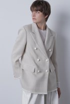 【ヒューエルミュージアム/hueLe Museum】の【hLM】ウールスラブツイードジャケット 人気、トレンドファッション・服の通販 founy(ファニー) ファッション Fashion レディースファッション Fashion for Women アウター Coat / Outerwear Collection レディースジャケット・軽アウター Jackets ジャケット Jacket, Outerwear ツイード Twill, Twill Weave フリンジ Fringe, Tassel マニッシュ Mannish, Boyish 再入荷 Restock / Back in Stock 無地 Plain, Solid Color thumbnail ベージュ|ID: prp329100004872794 ipo3291000000036344370