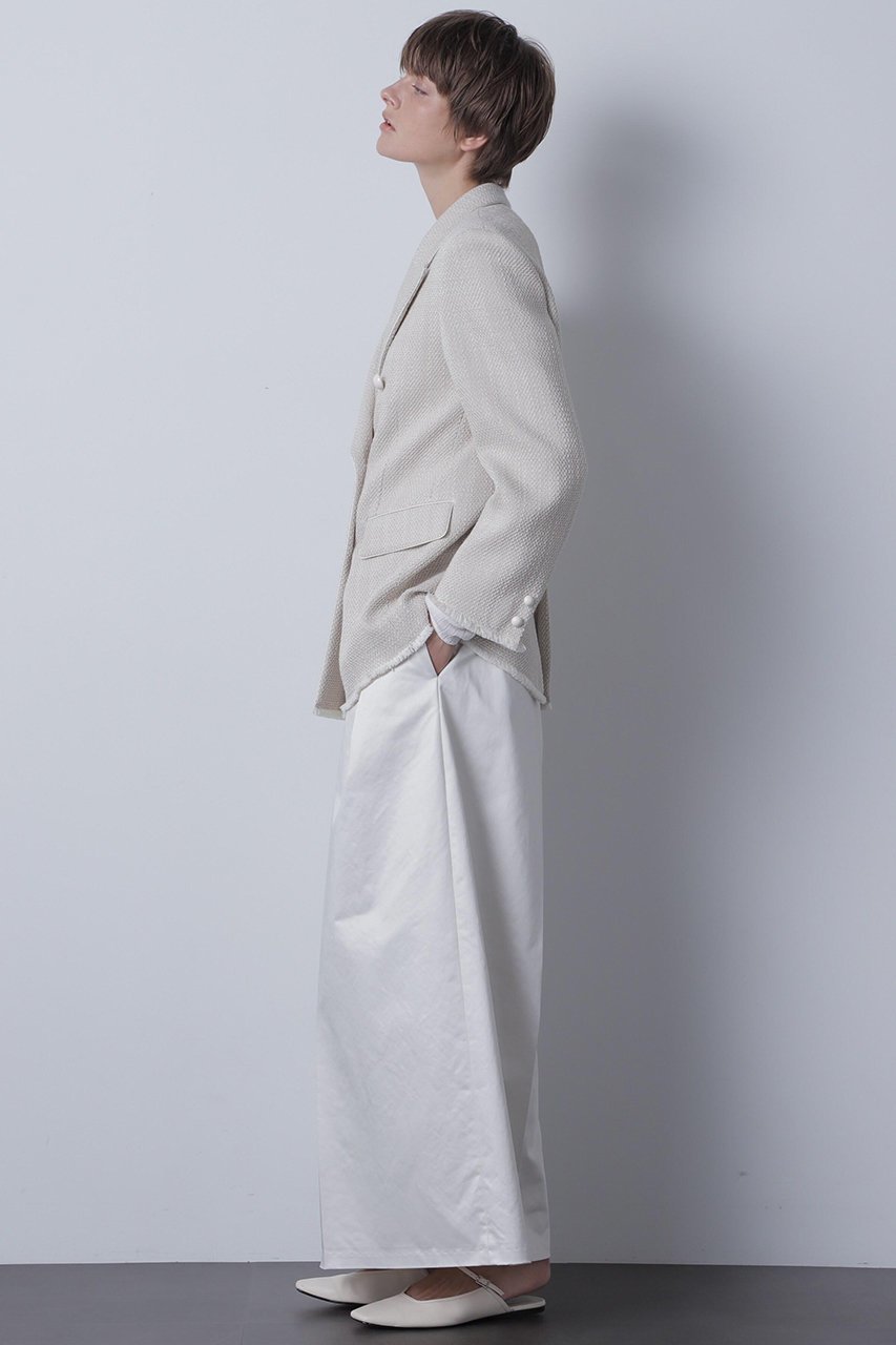 【ヒューエルミュージアム/hueLe Museum】の【hLM】ウールスラブツイードジャケット 人気、トレンドファッション・服の通販 founy(ファニー) ファッション Fashion レディースファッション Fashion for Women アウター Coat / Outerwear Collection レディースジャケット・軽アウター Jackets ジャケット Jacket, Outerwear ツイード Twill, Twill Weave フリンジ Fringe, Tassel マニッシュ Mannish, Boyish 再入荷 Restock / Back in Stock 無地 Plain, Solid Color other-4|ID: prp329100004872794 ipo3291000000036344373