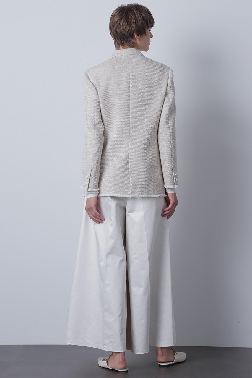 【ヒューエルミュージアム/hueLe Museum】の【hLM】ウールスラブツイードジャケット 人気、トレンドファッション・服の通販 founy(ファニー) ファッション Fashion レディースファッション Fashion for Women アウター Coat / Outerwear Collection レディースジャケット・軽アウター Jackets ジャケット Jacket, Outerwear ツイード Twill, Twill Weave フリンジ Fringe, Tassel マニッシュ Mannish, Boyish 再入荷 Restock / Back in Stock 無地 Plain, Solid Color other-5|ID: prp329100004872794 ipo3291000000036344374