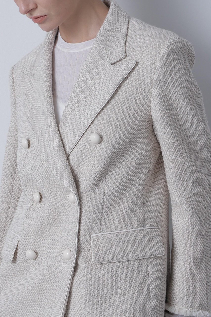 【ヒューエルミュージアム/hueLe Museum】の【hLM】ウールスラブツイードジャケット 人気、トレンドファッション・服の通販 founy(ファニー) ファッション Fashion レディースファッション Fashion for Women アウター Coat / Outerwear Collection レディースジャケット・軽アウター Jackets ジャケット Jacket, Outerwear ツイード Twill, Twill Weave フリンジ Fringe, Tassel マニッシュ Mannish, Boyish 再入荷 Restock / Back in Stock 無地 Plain, Solid Color other-6|ID: prp329100004872794 ipo3291000000036344375