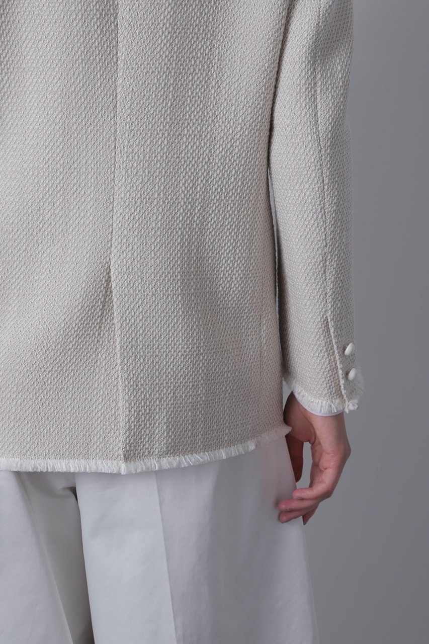 【ヒューエルミュージアム/hueLe Museum】の【hLM】ウールスラブツイードジャケット 人気、トレンドファッション・服の通販 founy(ファニー) ファッション Fashion レディースファッション Fashion for Women アウター Coat / Outerwear Collection レディースジャケット・軽アウター Jackets ジャケット Jacket, Outerwear ツイード Twill, Twill Weave フリンジ Fringe, Tassel マニッシュ Mannish, Boyish 再入荷 Restock / Back in Stock 無地 Plain, Solid Color other-8|ID: prp329100004872794 ipo3291000000036344377