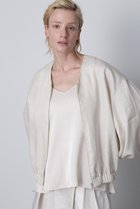 【ヒューエルミュージアム/hueLe Museum】の【hLM】麻ジップアップブルゾン 人気、トレンドファッション・服の通販 founy(ファニー) ファッション Fashion レディースファッション Fashion for Women アウター Coat / Outerwear Collection レディースジャケット・軽アウター Jackets ブルゾンジャケット・スポーティアウター Blouson Jackets サマー Summer, Summer Style ジャケット Jacket, Outerwear スリーブ Sleeve, Long Sleeve / Short Sleeve ドレープ Drape, Draping Fabric ブルゾン Blouson, Bomber Jacket リネン Linen, Linen Fabric thumbnail ホワイト|ID: prp329100004872797 ipo3291000000036344400