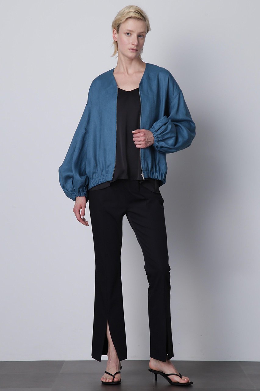 【ヒューエルミュージアム/hueLe Museum】の【hLM】麻ジップアップブルゾン 人気、トレンドファッション・服の通販 founy(ファニー) 　ファッション　Fashion　レディースファッション　Fashion for Women　アウター　Coat / Outerwear Collection　レディースジャケット・軽アウター　Jackets　ブルゾンジャケット・スポーティアウター　Blouson Jackets　サマー　Summer, Summer Style　ジャケット　Jacket, Outerwear　スリーブ　Sleeve, Long Sleeve / Short Sleeve　ドレープ　Drape, Draping Fabric　ブルゾン　Blouson, Bomber Jacket　リネン　Linen, Linen Fabric　other-3|ID: prp329100004872797 ipo3291000000036344404