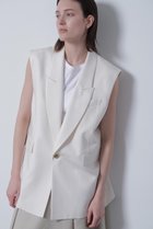 【ヒューエルミュージアム/hueLe Museum】の【STUMBLY】New Sleeveless Jacket ホワイト|ID: prp329100004872798 ipo3291000000037238121