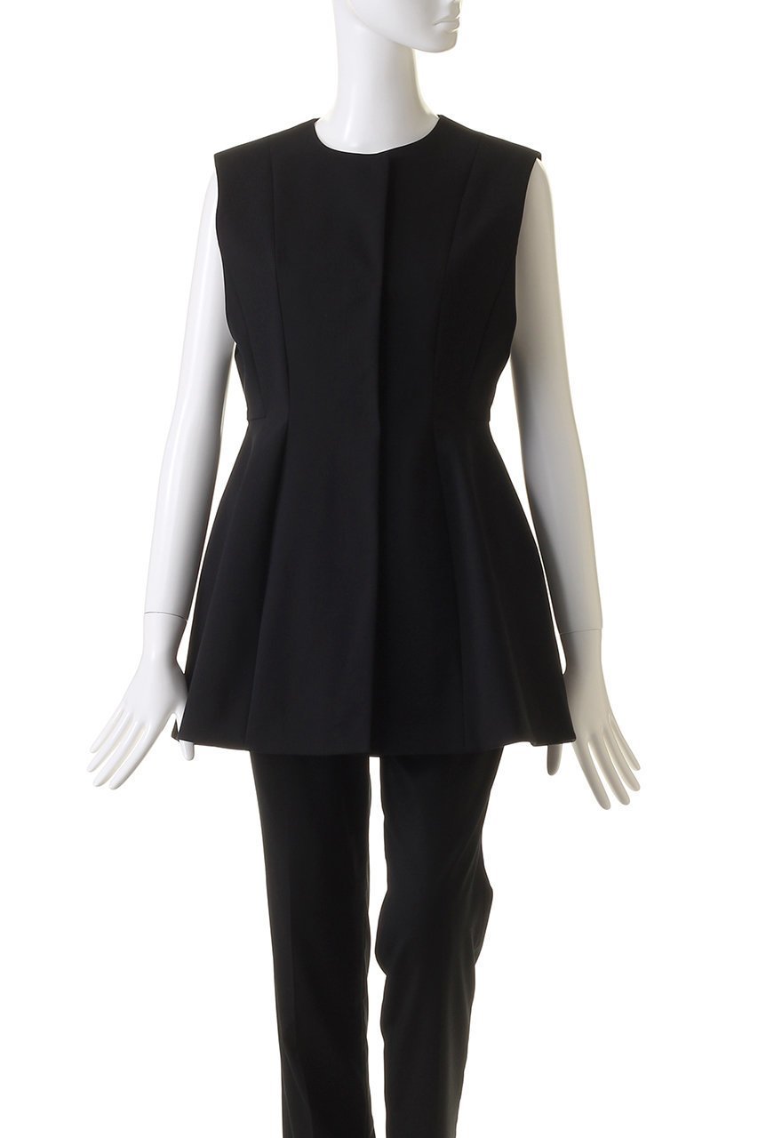 【ル フィル/LE PHIL】のダブルクロスペプラムジレ 人気、トレンドファッション・服の通販 founy(ファニー) 　ファッション　Fashion　レディースファッション　Fashion for Women　アウター　Coat / Outerwear Collection　レディースジャケット・軽アウター　Jackets　インナー　Innerwear　コンパクト　Compact, Small Size　ジャケット　Jacket, Outerwear　ストレッチ　Stretch, Stretchy Fabric　ノースリーブ　Sleeveless, No-Sleeve　パターン　Pattern, Design Print　フォルム　Silhouette, Form　ベスト　Vest, Waistcoat　other-2|ID: prp329100004872799 ipo3291000000036344419