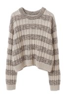 【マルティニーク/martinique】の【l heritage martinique】ラメミックスボーダープルオーバー 人気、トレンドファッション・服の通販 founy(ファニー) ファッション Fashion レディースファッション Fashion for Women トップス・カットソー Cut & Sew Tops ニット Knit Tops & Sweaters カジュアルプルオーバー・ニットトップス Pullovers & Knit Tops / Casual Pullovers イタリア Italy インナー Innerwear スタンダード Standard, Basic スリット Slit, Slit Detail ボーダー Border, Stripe ヴィンテージ Vintage Style 人気 Popular, Best Seller |ID:prp329100004872813