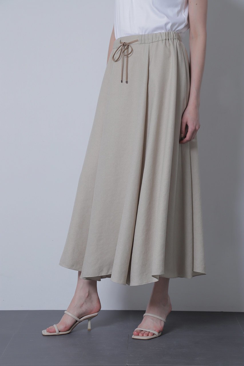 【ヒューエルミュージアム/hueLe Museum】の【STUMBLY】Maxi Volume Flare Skirt インテリア・キッズ・メンズ・レディースファッション・服の通販 founy(ファウニー) 　ファッション　Fashion　レディースファッション　Fashion for Women　スカート　Skirts　ロングスカート　Long Skirts / Maxi & Midi Skirts　スピンドル　Spindle, Drawcord　フレアースカート　Flared Skirt, A-Line Skirt　ロング　Long, Long-Length　ベージュ|ID: prp329100004872826 ipo3291000000036893394