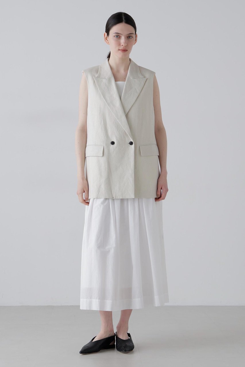 【アドーア/ADORE】のデラヴェライク麻ジレ 人気、トレンドファッション・服の通販 founy(ファニー) 　ファッション　Fashion　レディースファッション　Fashion for Women　アウター　Coat / Outerwear Collection　レディースジャケット・軽アウター　Jackets　ジャケット　Jacket, Outerwear　ダブル　Double, Double-Breasted　ボックス　Boxy, Box Shape　新作・新入荷　New Arrivals / New In　other-2|ID: prp329100004872838 ipo3291000000036344843